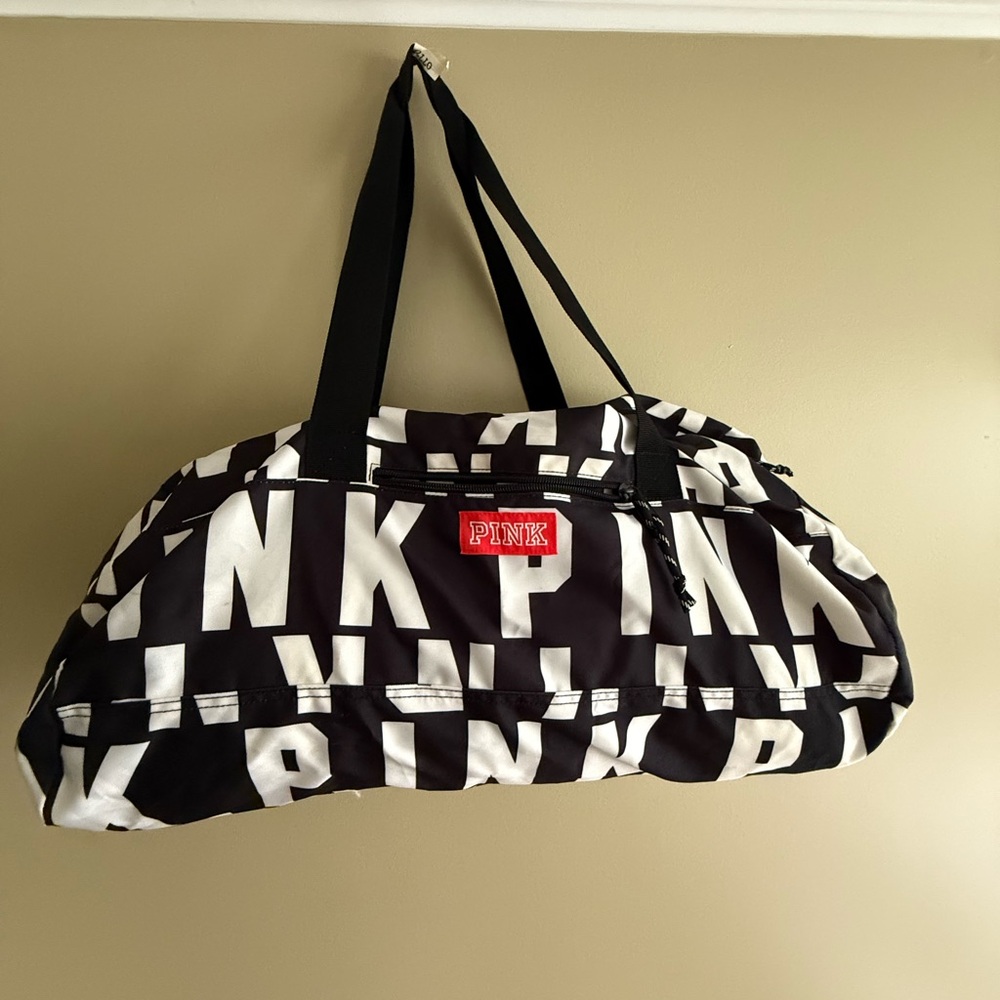 PINK branded duffle bag